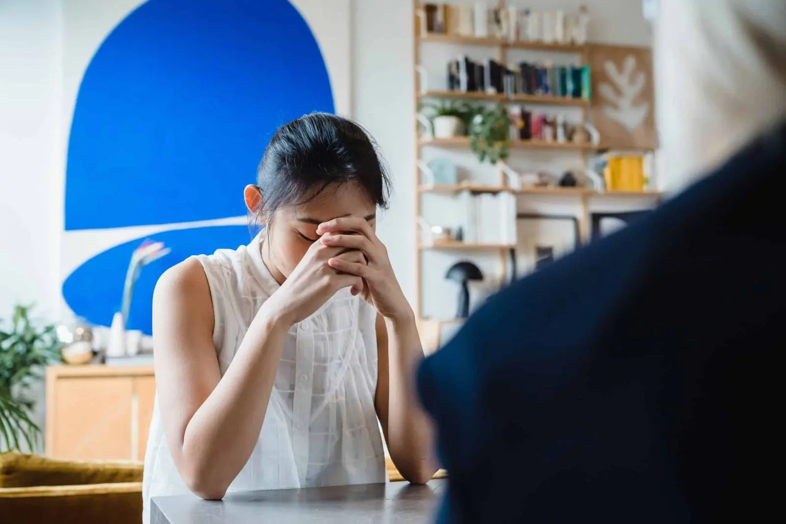 Young person in a counselling session